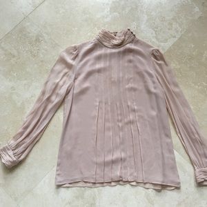 Tory Burch blush silk blouse